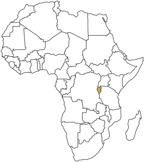 Rwanda Map in africa